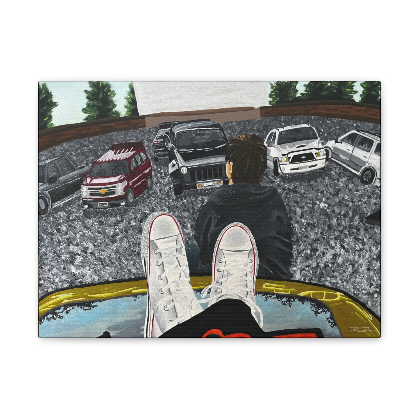 Drive-In (on canvas.)