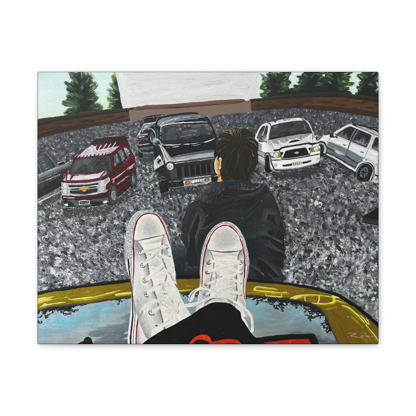 Drive-In (on canvas.)