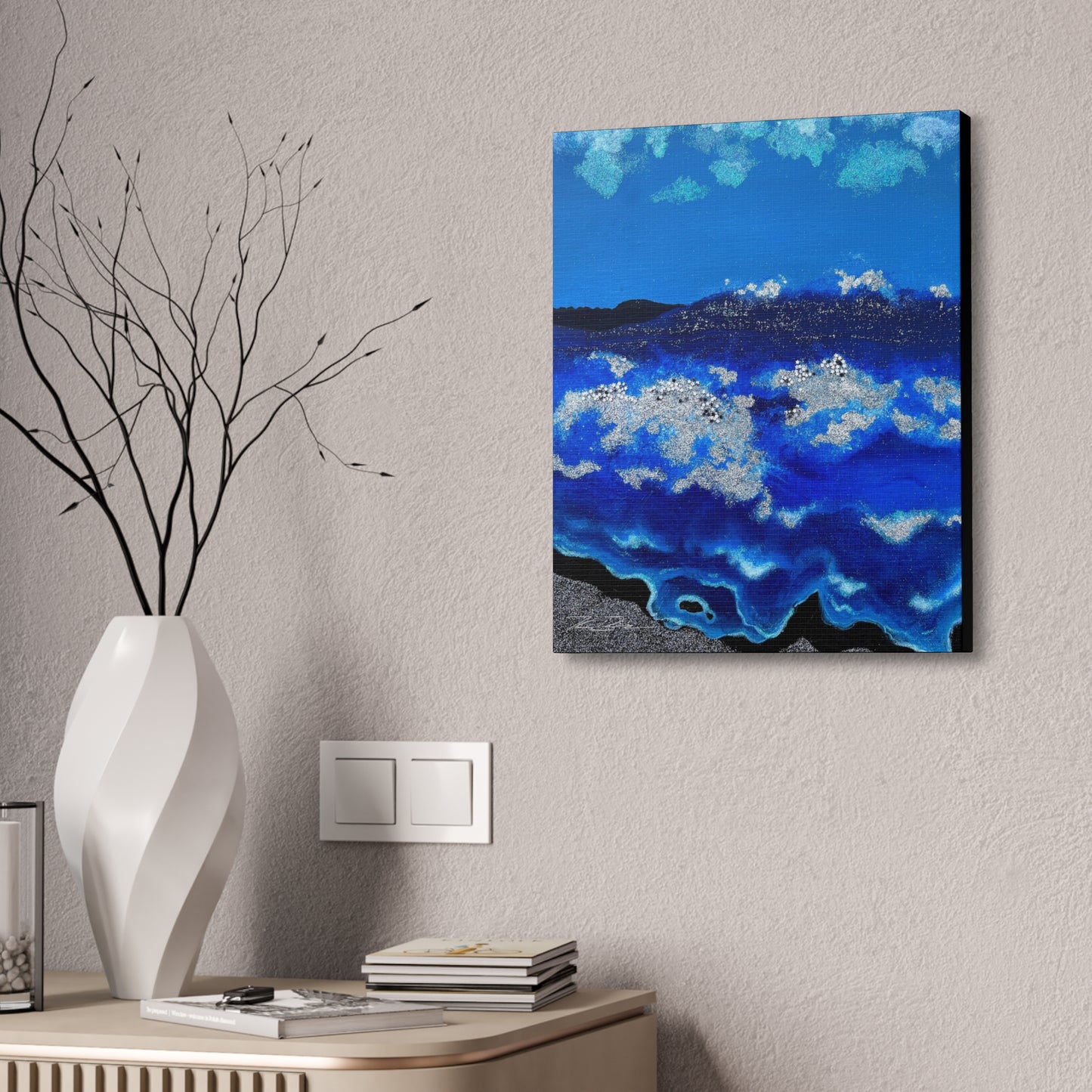 Shimmer Waves (on canvas.)