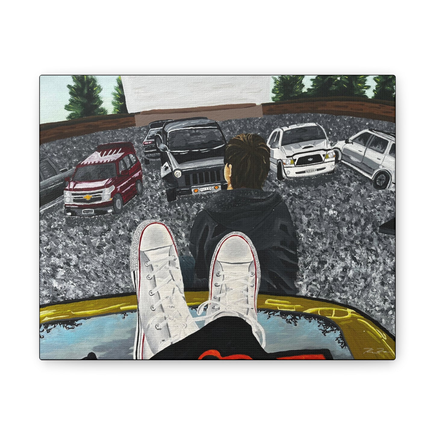 Drive-In (on canvas.)