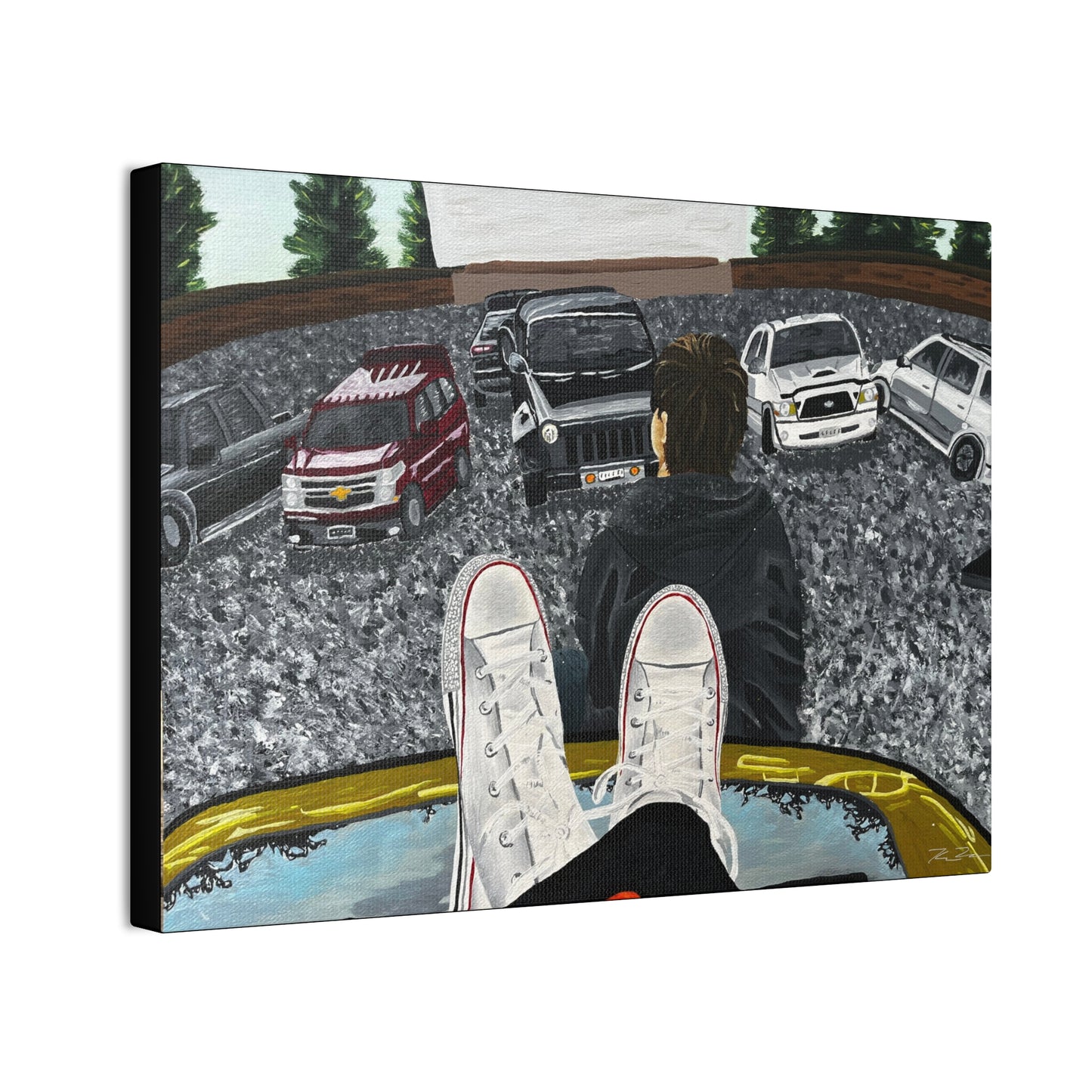 Drive-In (on canvas.)