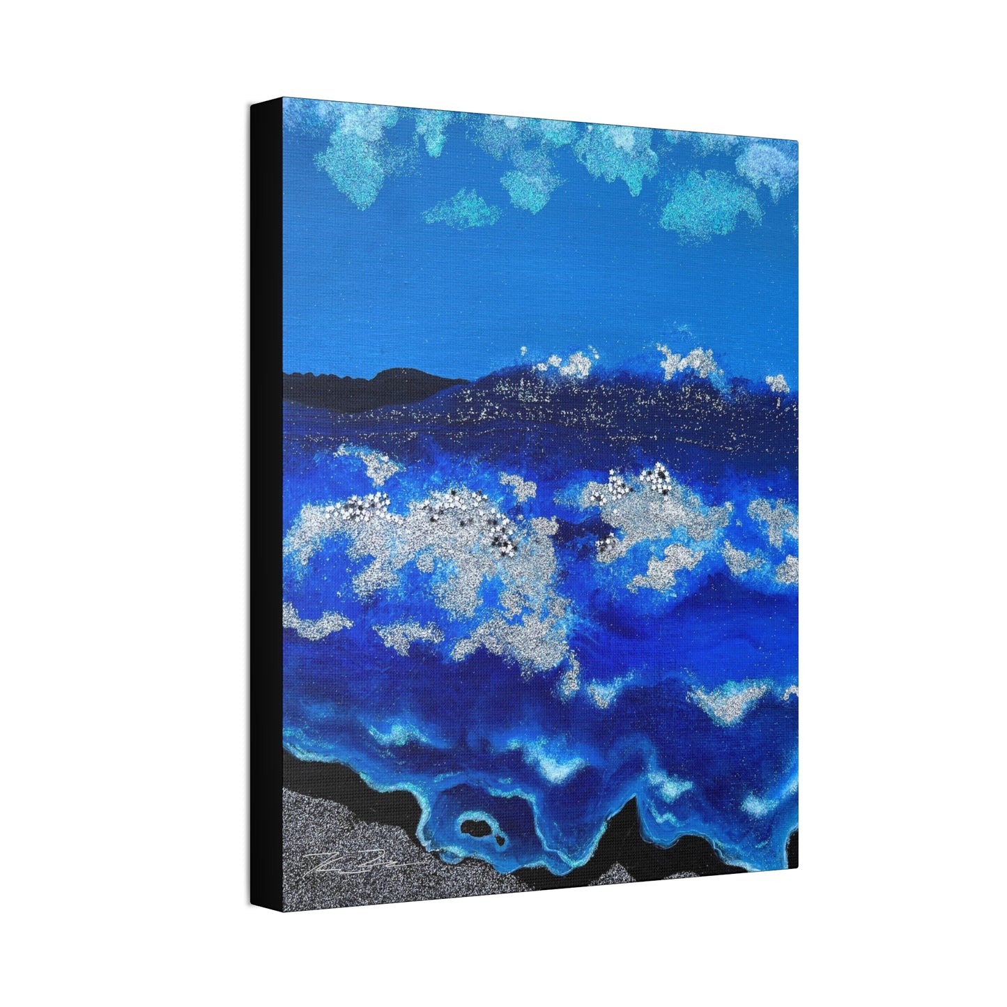Shimmer Waves (on canvas.)