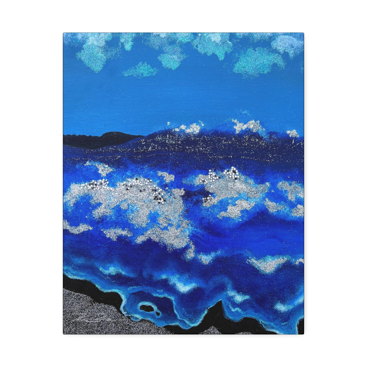 Shimmer Waves (on canvas.)