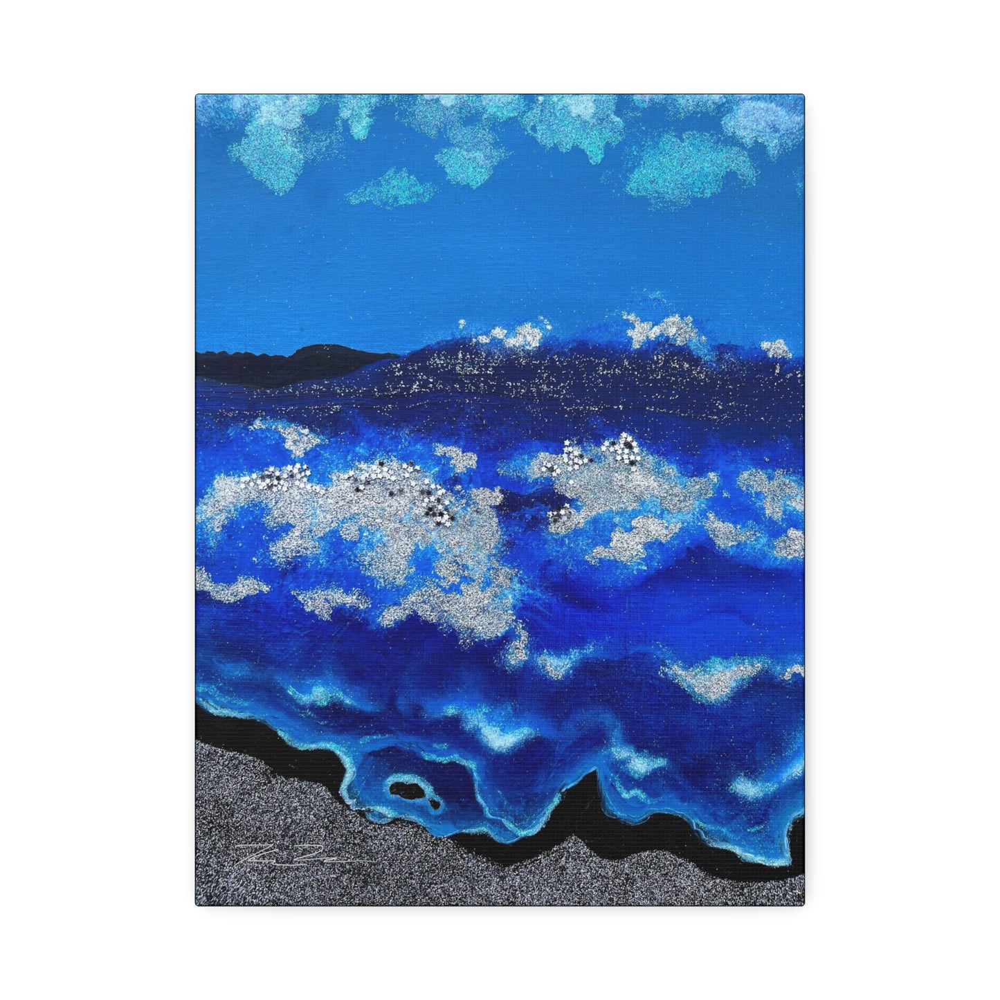 Shimmer Waves (on canvas.)