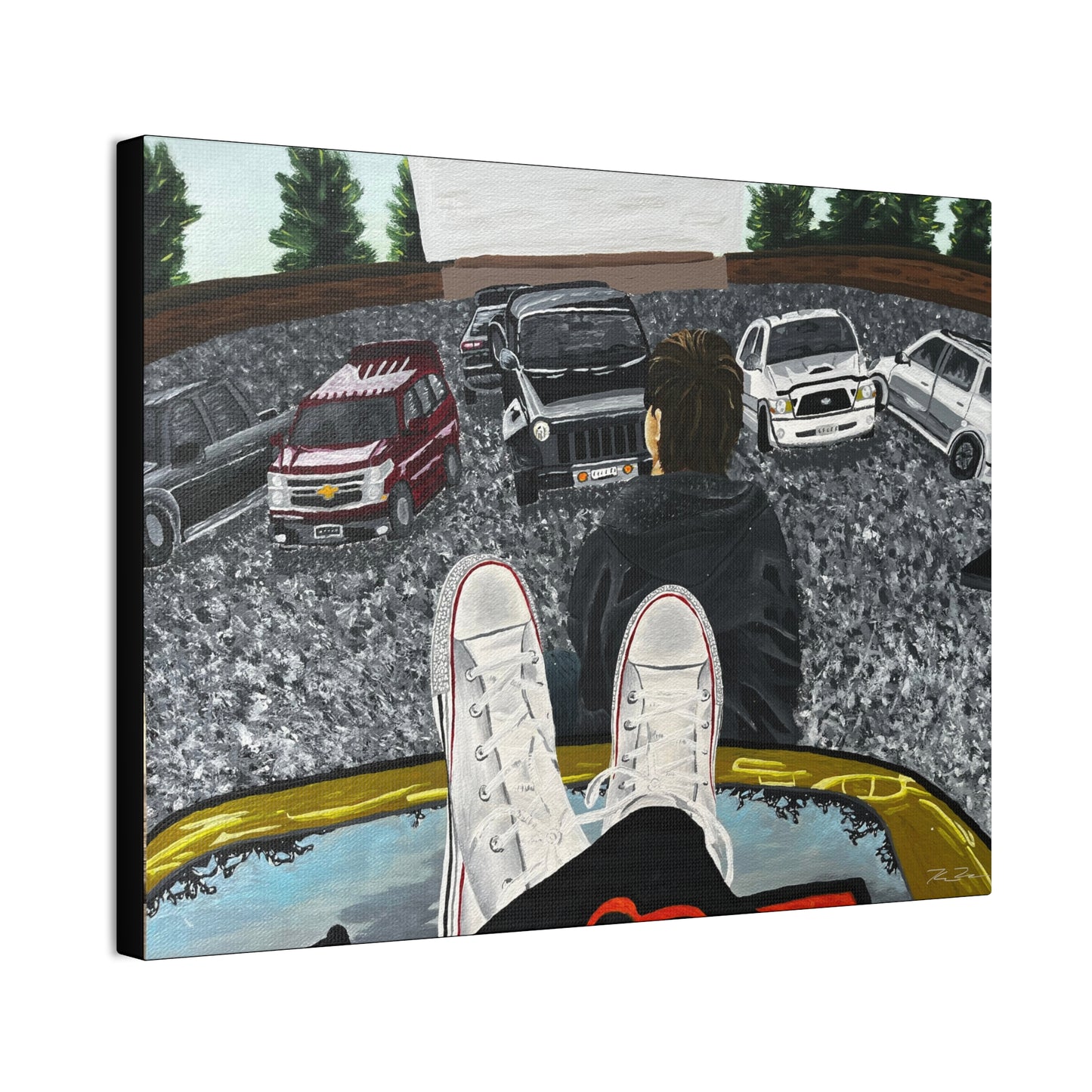 Drive-In (on canvas.)