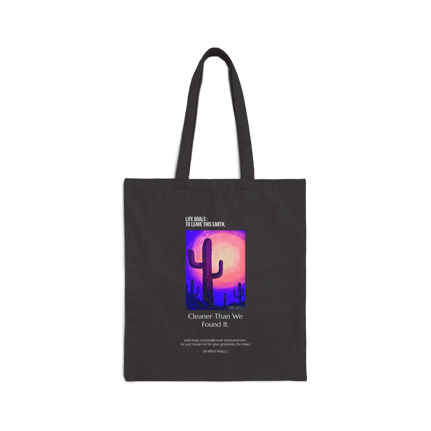 Cactus Scenery Canvas Tote Bag