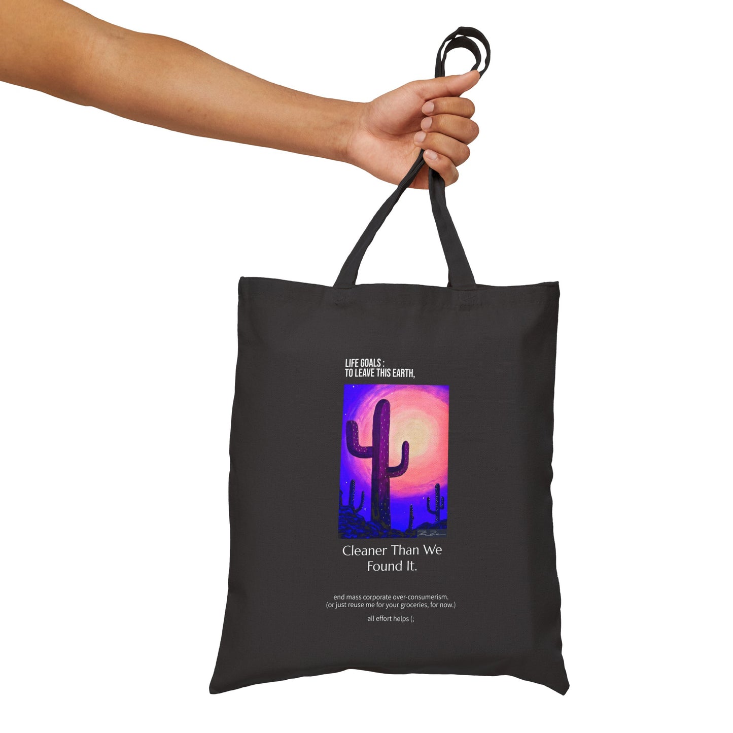 Cactus Scenery Canvas Tote Bag