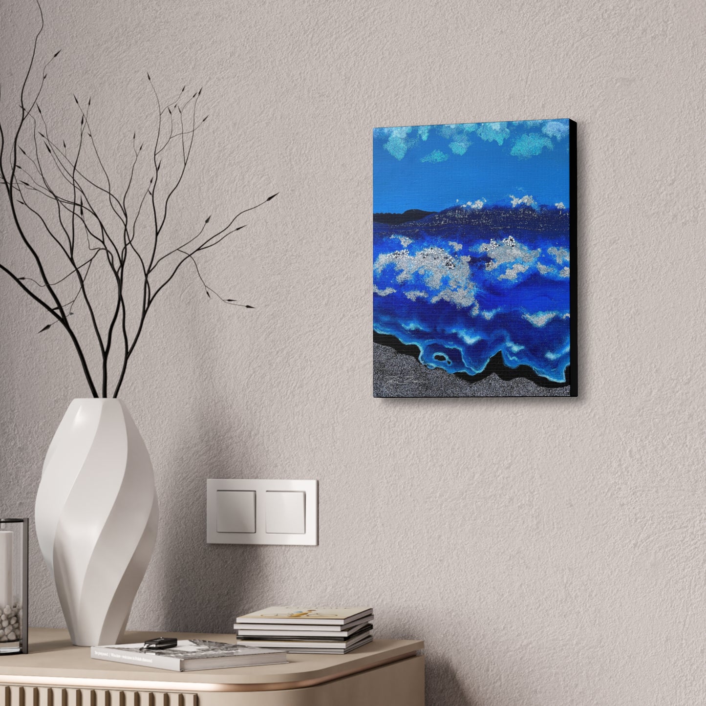 Shimmer Waves (on canvas.)
