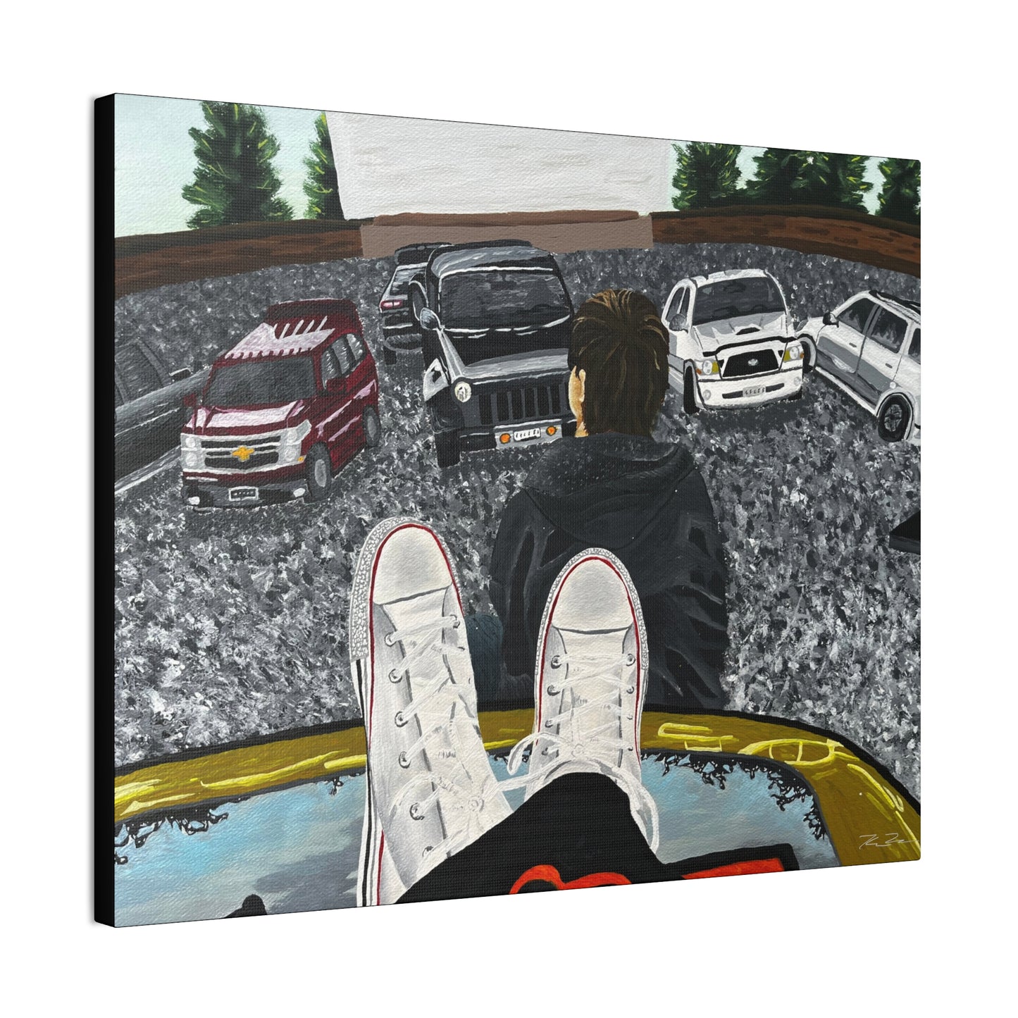 Drive-In (on canvas.)