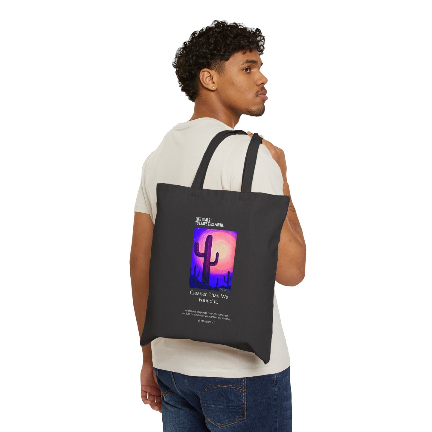 Cactus Scenery Canvas Tote Bag