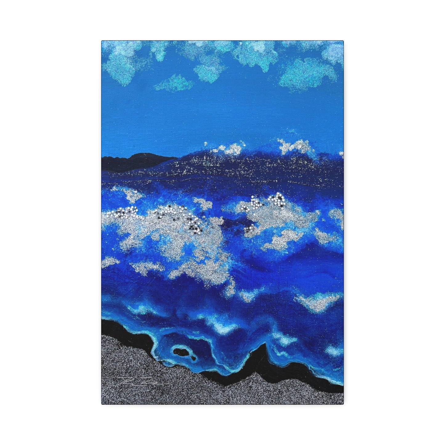 Shimmer Waves (on canvas.)