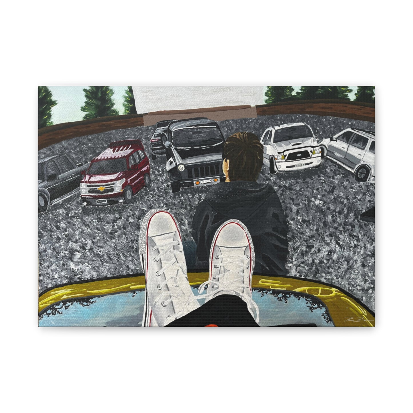 Drive-In (on canvas.)