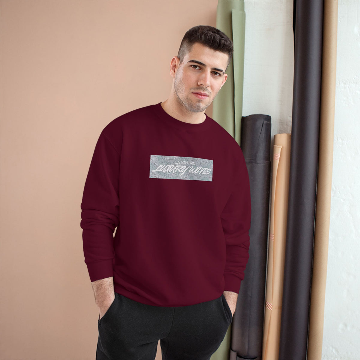 Champion Sweatshirt — Minimal Script Luxury Logo Crewneck