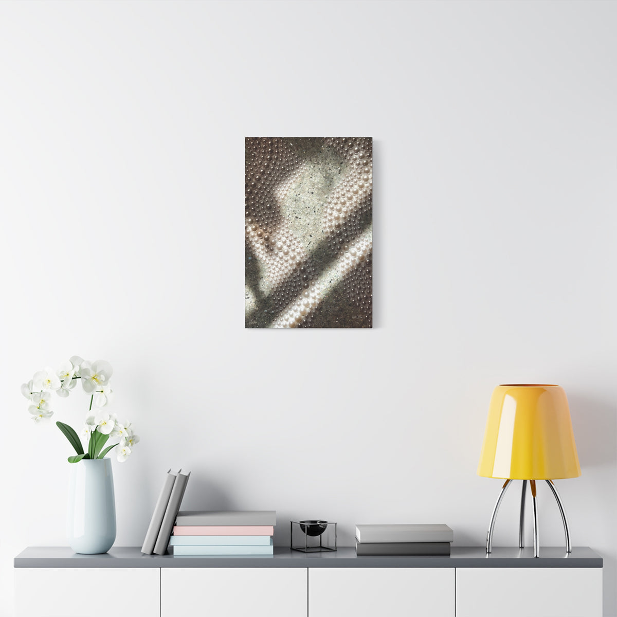 Sister Of Pearl Shadow Matte Canvas Print — Stretched Wall Art